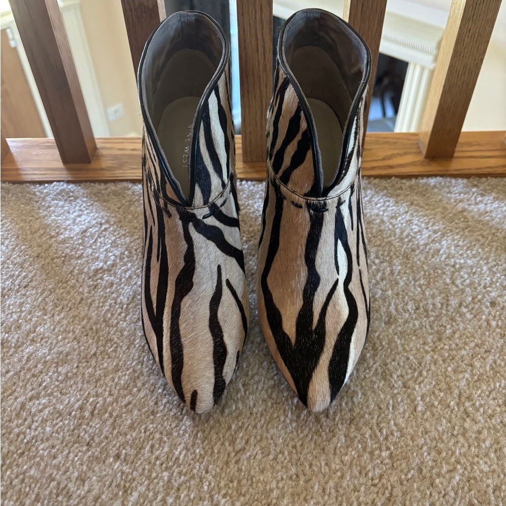 Nine West tan zebra bootie - Picture 3 of 4